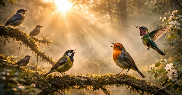 dawn chorus birds singing before sunrise