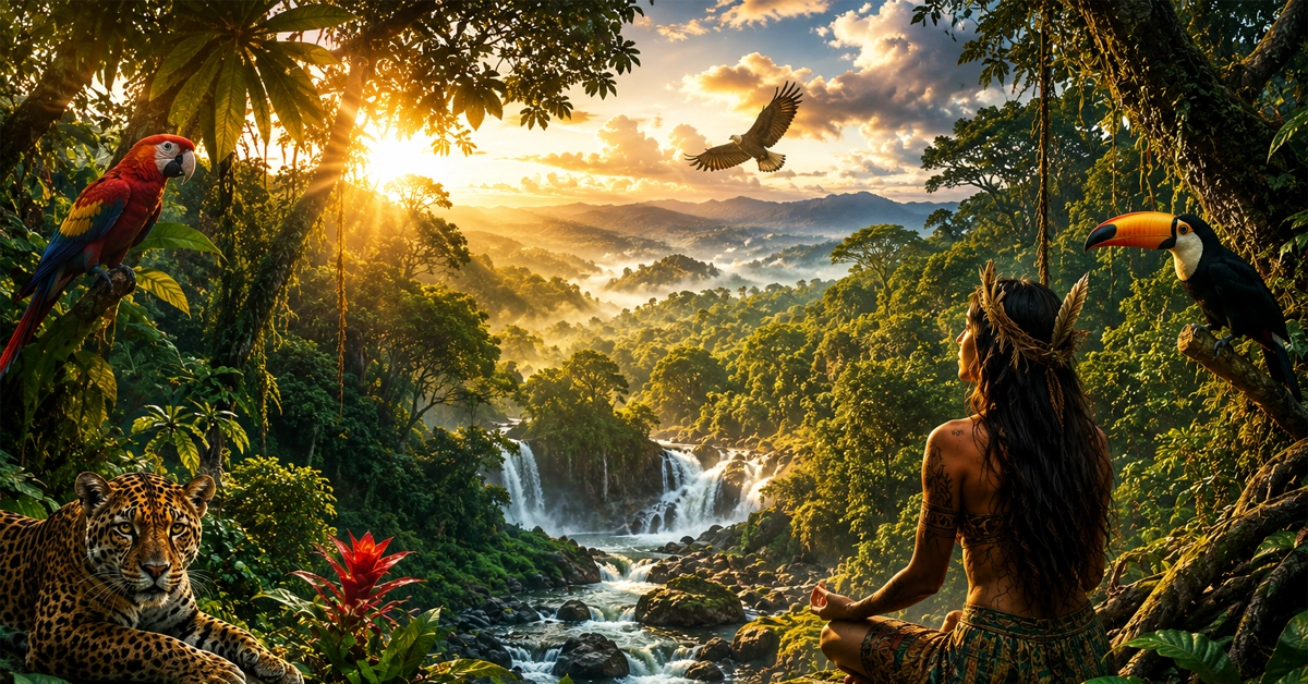 Intelligence Of Nature: 7 Powerful Lessons The Forest Still Teaches Humanity 1 Intelligence Of Nature: 7 Powerful Lessons The Forest Still Teaches Humanity intelligence of nature in the Amazon rainforest with sacred trees rivers sunlight mist and living forest wisdom