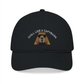 12594609490729263889 2048 Chill Like a Capybara Embroidered Dad Hat