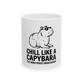2583883131623140453 2048 Chill Like a Capybara – The Unbothered Ambassador Ceramic Mug