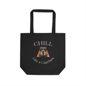 3288635661519633097 2048 Chill Like a Capybara Organic Eco Tote Bag