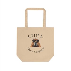 Chill Like A Capybara Organic Eco Tote Bag 7 Chill Like A Capybara Organic Eco Tote Bag Chill Like a Capybara Organic Eco Tote Bag - Image 3