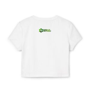 Alternative view of Power Needs No Noise – Organic Women's Baby Tee