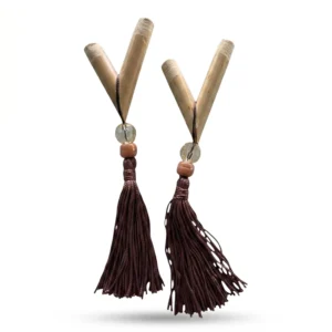 Forest Traveler Kuripe – Handmade Bamboo Rapé Self Applicator with Tassel - Image 3