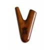 Handcrafted Imbuia Kuripe hardwood rapé self applicator with sacred engraved symbol