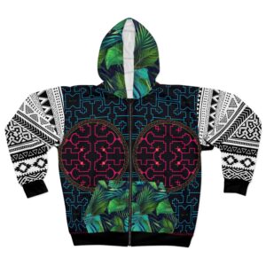 Alternative view of The Shaman Look AOP Unisex Zip Hoodie